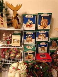 Some of the Christmas village structures