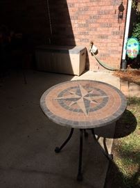Tile top patio table
