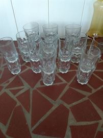 Whole set of these juice glasses and regular drinking glasses