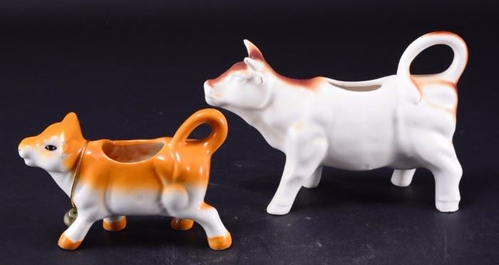 Lot 58: Two Standing Cow Creamers