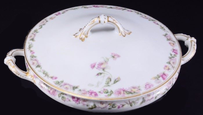 Lot 67: Haviland Amstel Round Covered Casserole w/Roses