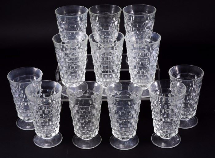 Lot 78: 5 Indiana Whitehall Footed Tumblers