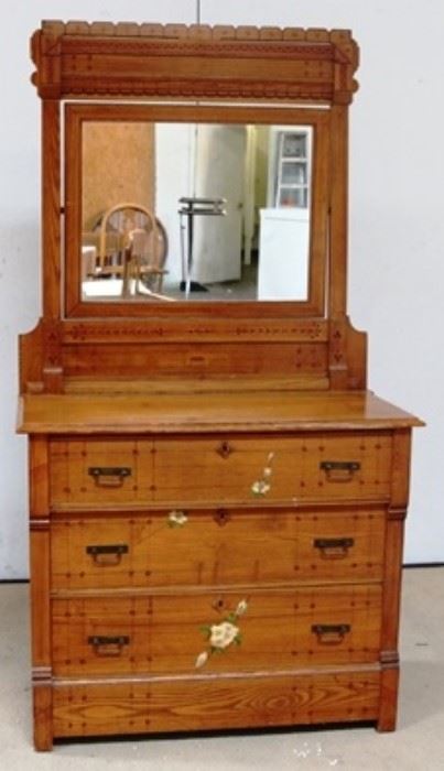 Vintage Eastlake dresser with mirror