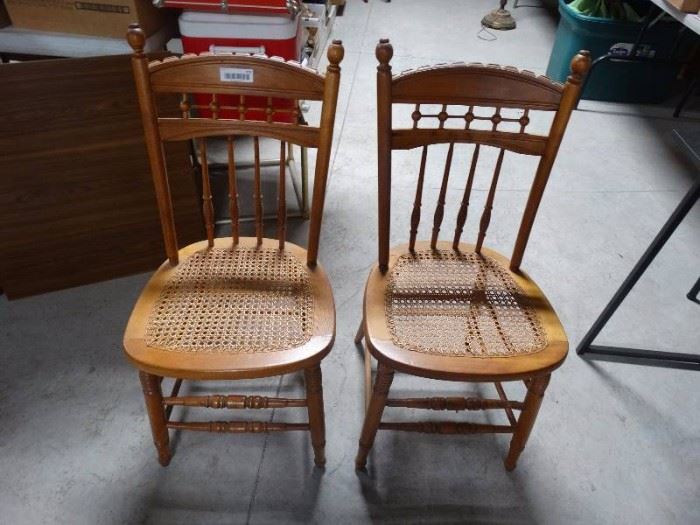 2 Matching Wood Dining Chairs