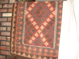Flat weave rug.