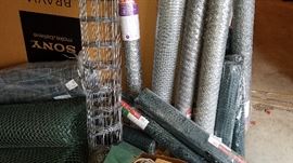 lots of fencing, garden supplies, accessories