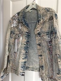 Vintage embellished jean jacket