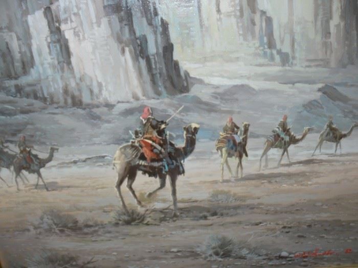 Detail of original Arab nomad painting