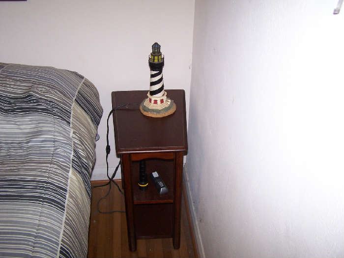 LIGHTHOUSE LAMP & SMALL STAND