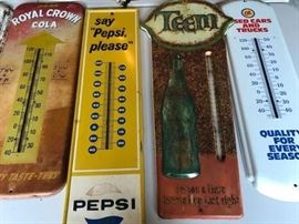 Vintage Advertising Thermometers.  Anyone remember "Teem?"