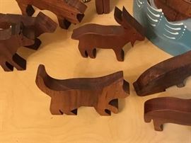 Hand made animals.