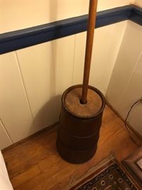 Wooden churn.