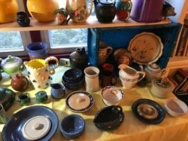 More pottery.  Staffordshire, Redware, JB Cole, Ben Owen III, McCoy, California, AR Cole, Dover…something for all tastes and pocketbooks.