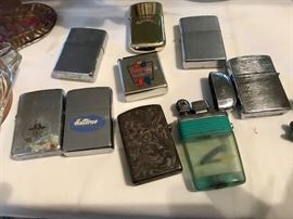 Zippo lighters.