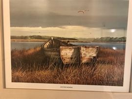 Signed framed print.