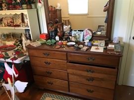 Solid cheery "Welsh Valley" dresser and mirror by Thomasville.