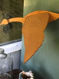 Large folk art goose mobile.