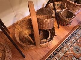 Seagrass and split oak baskets.