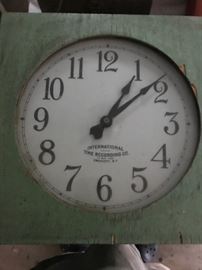 Vintage early International Time Recording Clock (granddaddy of IBM).