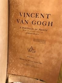 1941 Portfolio of Van Gogh prints.  Large, suitable for framing.
