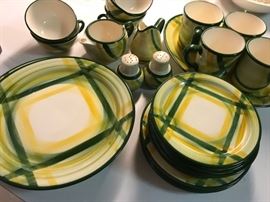 Vernonware "Gingham pattern"  California pottery at it's vintage best!