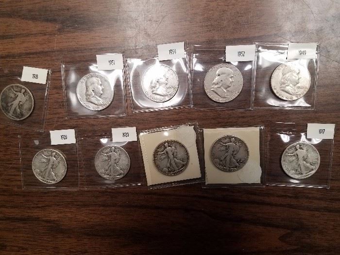 sample of silver coins