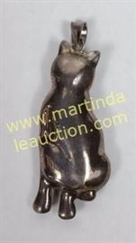 sterling cat pendant