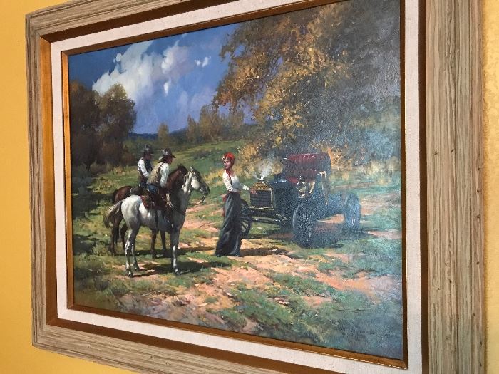 Original Robert Summer oil painting.  One of a kind  painting. No duplicates.