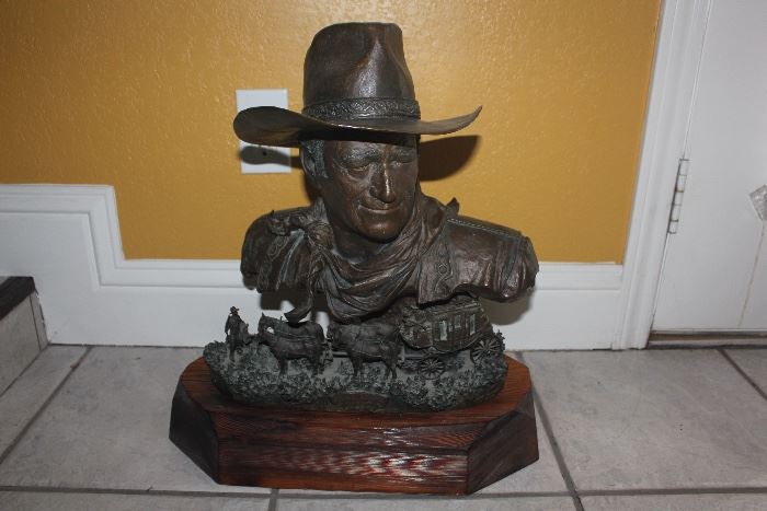 Robert Summer Bronze bust of John Wayne
