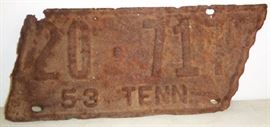 1951 Tennessee License Plate