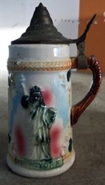 Vintage "Statue of Liberty" Lidded Stein (Japan)
