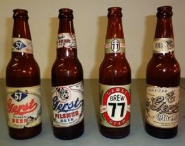 Vintage Paper Label Gerst Beer Bottles
