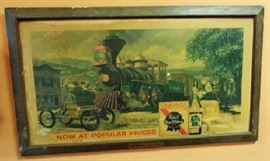 Vintage Pabst Blue Ribbon Beer Advertising Sign, Framed