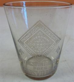 Antique Pre-Prohibition Shot Glass (Thompson Straight Whiskey)