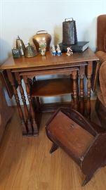 Set of nesting tables ( top table is a drop leaf)