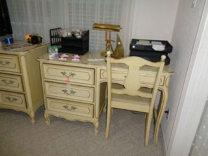 French provincial bedroom furniture, desk & chair/vanity