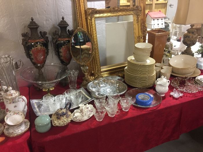 Crystal and home decor, tea sets and more!