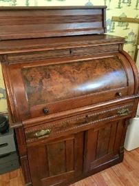 Eastlake Cylinder Roll Top Desk