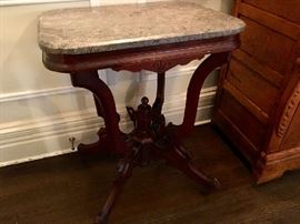 Marble Topped Eastlake Table