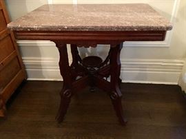 Marble Topped Eastlake Table