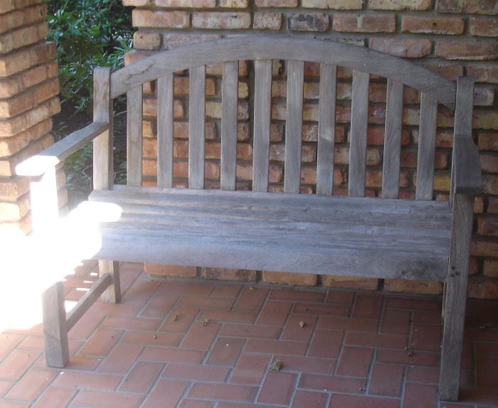 One of two garden benches