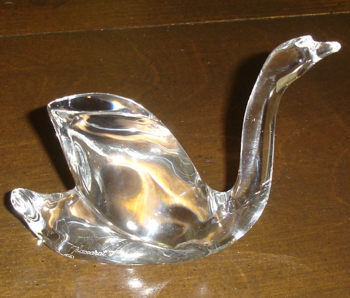 Baccarat crystal swan