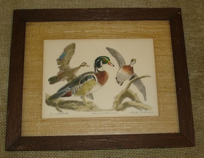 Charles Beckendorf watercolor "Wood Ducks"