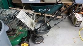 wheel barrow lawn mower trap