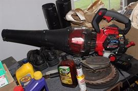 Leaf blower, oils, saw blades