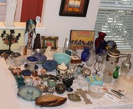 Pottery, glass, pictures, home decor