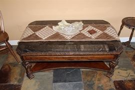 Marble top coffee table