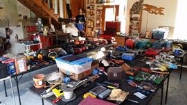 Many garage items, tools, etc.