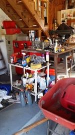 Garage items, tools, cleaners, etc.