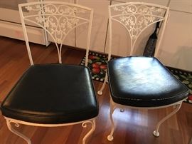 set of four Woodard table and chairs